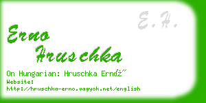 erno hruschka business card
